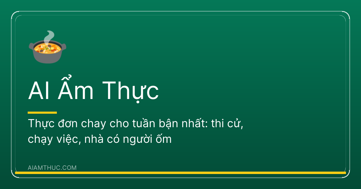 Bàn bếp gọn gàng với các hộp thủy tinh đựng rau củ đã sơ chế, nồi nước dùng và bát cháo nóng